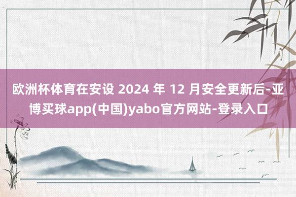 欧洲杯体育在安设 2024 年 12 月安全更新后-亚博买球app(中国)yabo官方网站-登录入口