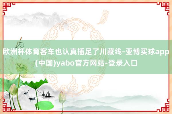 欧洲杯体育客车也认真插足了川藏线-亚博买球app(中国)yabo官方网站-登录入口