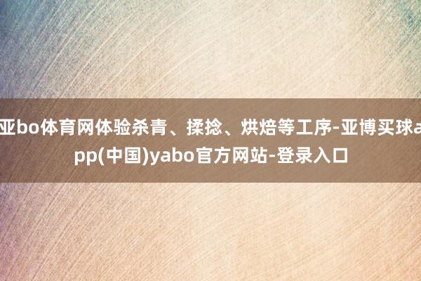 亚bo体育网体验杀青、揉捻、烘焙等工序-亚博买球app(中国)yabo官方网站-登录入口